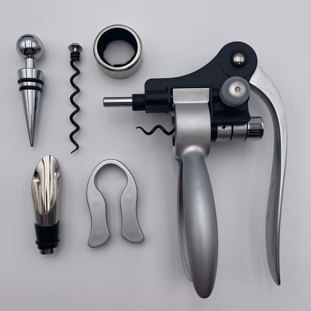 Connoisseur Corkscrew Deluxe Wood Box Set Wine READ